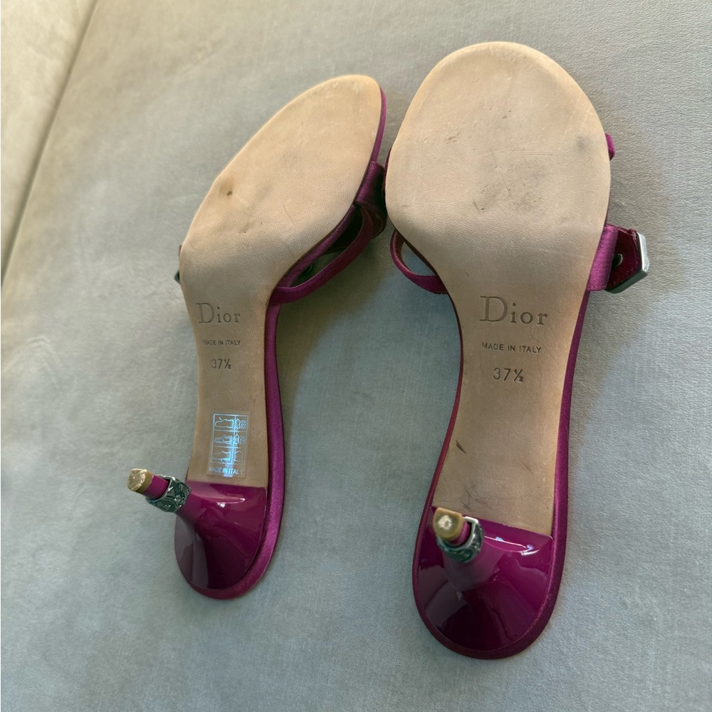 Vintage Dior Western Kitten Heel Sandals - Picture 5 of 6